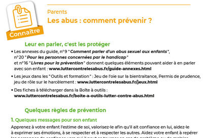 Parents : les abus, comment prévenir ? Parents : les abus, comment prévenir ?